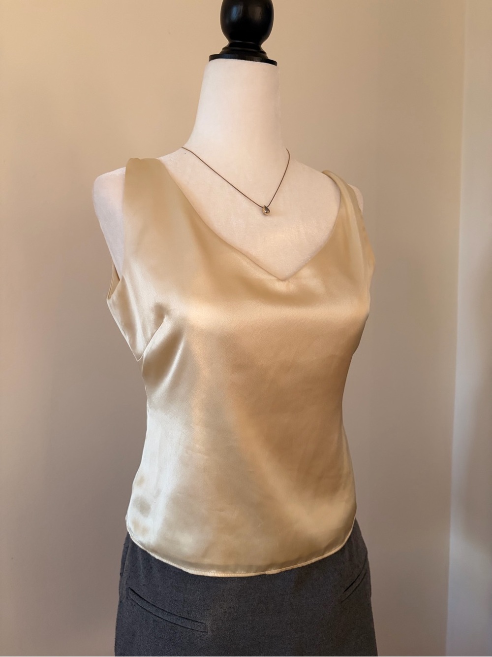Precis Petite Butter Yellow Satin Top
